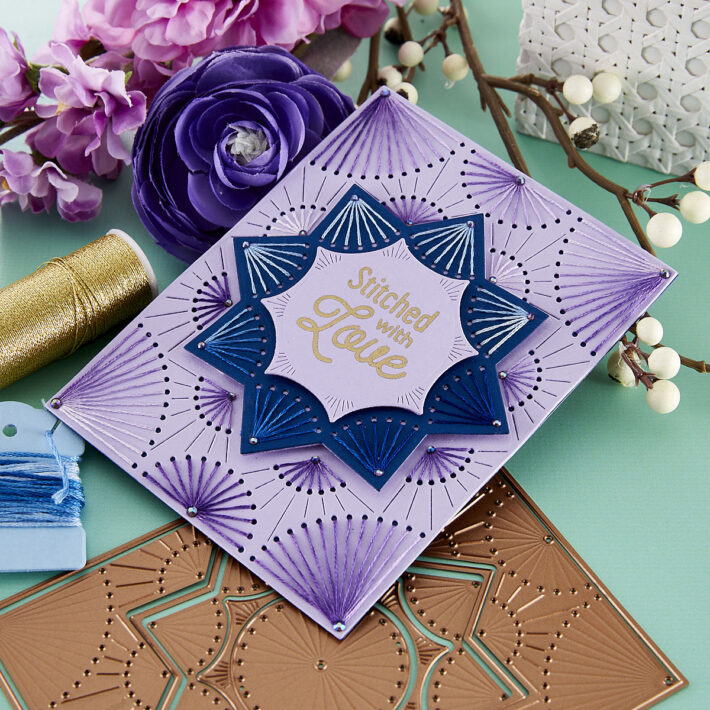 January 2023 Stitching Die of the Month Preview & Tutorials – Nested Stitched Burst