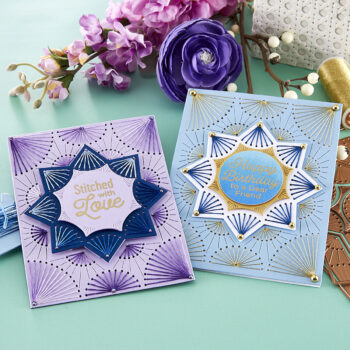 January 2023 Stitching Die of the Month Preview & Tutorials – Nested Stitched Burst