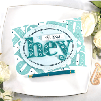 Spellbinders Stitched Alphabet Cards We Love | Hey Be Bold Card by Deepa Robbins