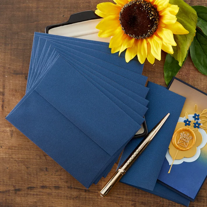  A2 Brushed Navy Envelopes - 10 Pack from the Sealed By Spellbinders Collection 