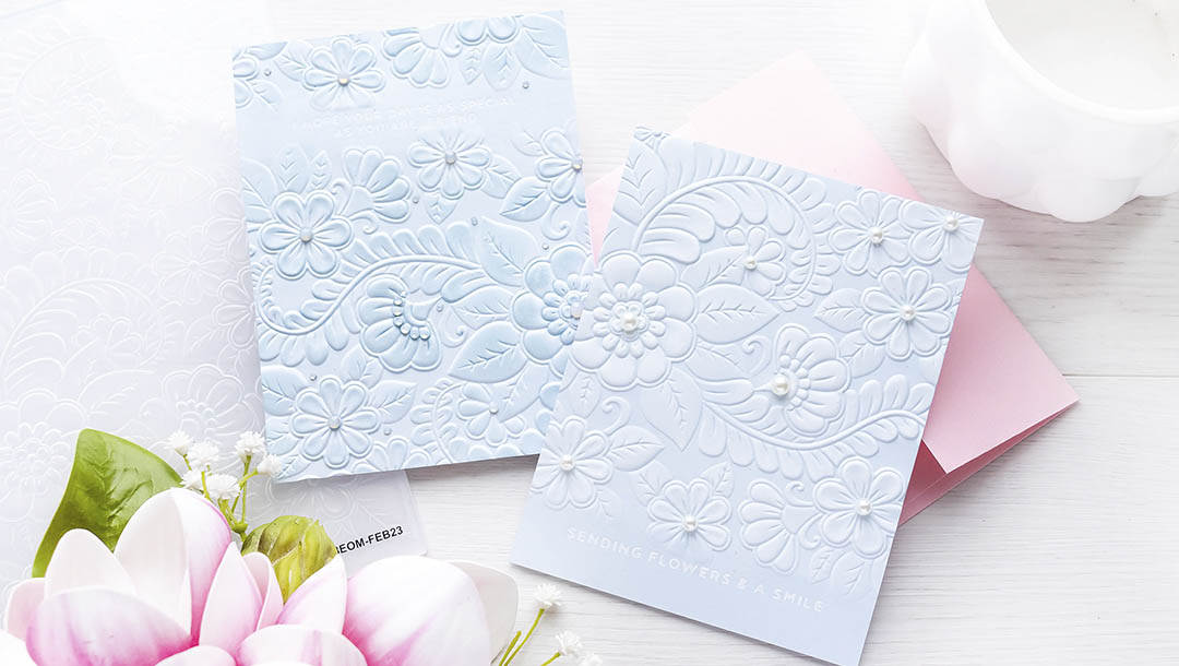 February 2023 3D Embossing Folder of the Month Preview & Tutorials – Spring Burst