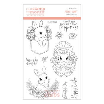 February 2023 Clear Stamp + Die of the Month Preview & Tutorials – Pocket Bunny