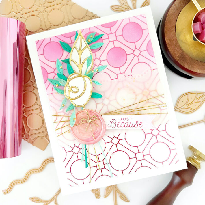 Spellbinders Elegant Foiled Cards With Wax Seals with Dilay Nacar