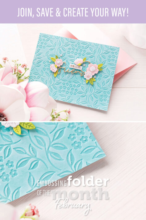February 2023 Embossing Folder of the Month Preview & Tutorials – Hydrangea Blooms