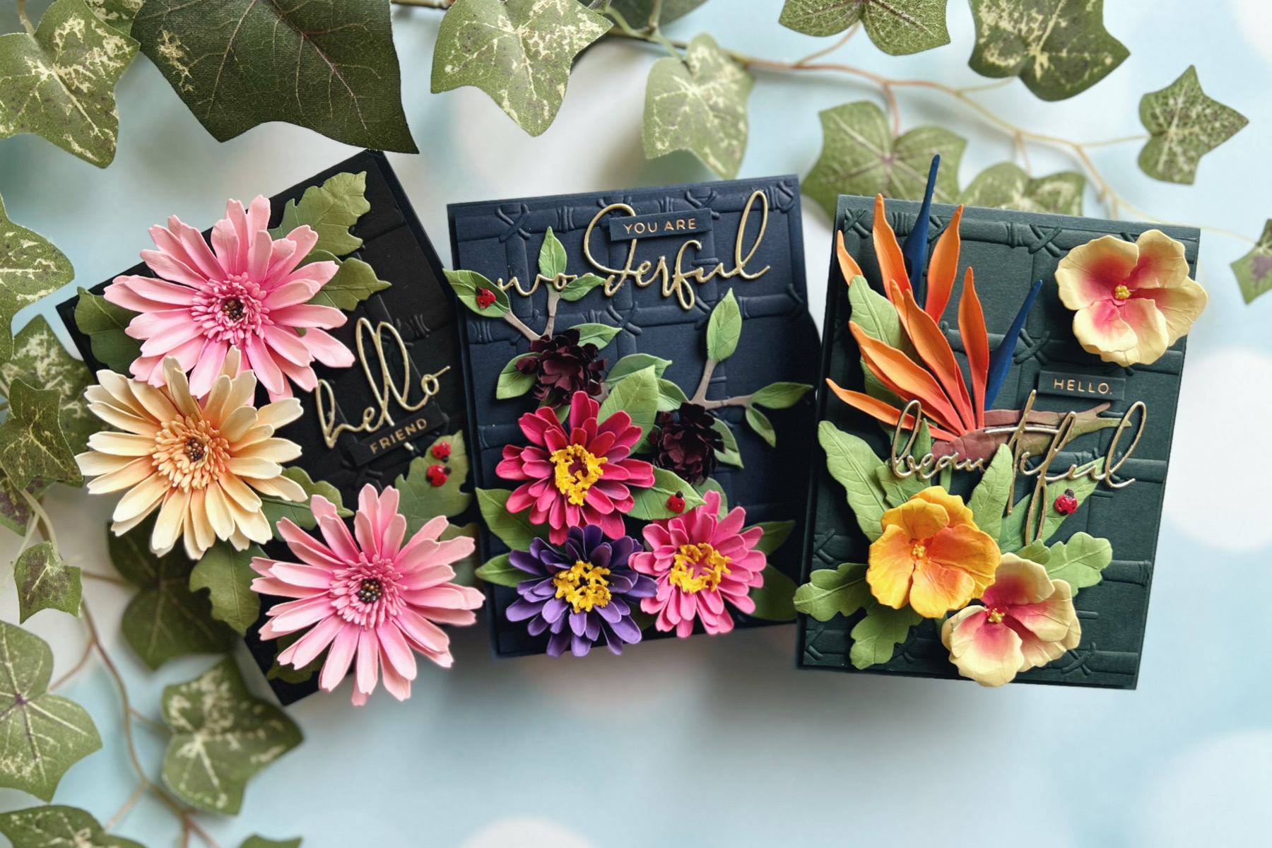 Spellbinders Four Petal Floral 3D Embossing Folder, Clear
