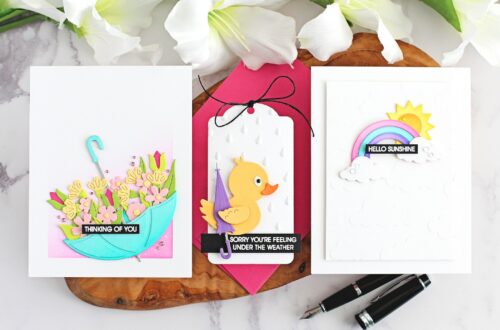 Spellbinders Showered With Love Collection by Vicky Papaioannou - Clean & Simple Card Ideas by Michelle Short