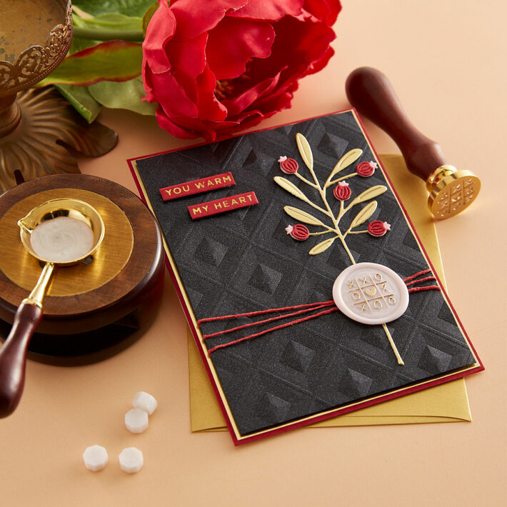Introducing Spellbinders Sealed for Spring Collection - Heart Tic-Tac-Toe Wax Seal