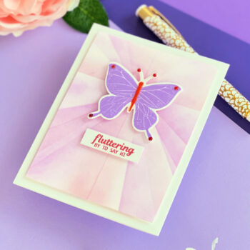 Simon Hurley Butterfly Kisses Stamp Set: 3 Ways - Complicated to Simple by Joan Bardee