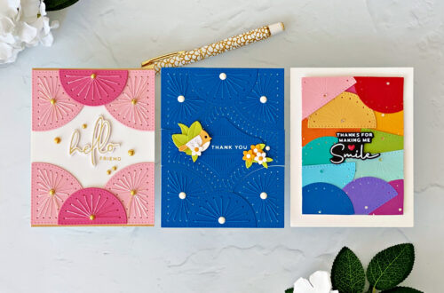 Spellbinders Stitched Fan Cardfront Dies – All, Some, and One Die by Joan Bardee