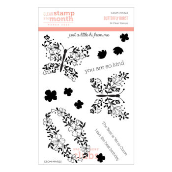 March 2023 Clear Stamp + Die of the Month Preview & Tutorials – Butterfly Burst