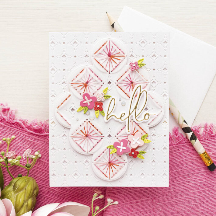 March 2023 Stitching Die of the Month Preview & Tutorials – Nested Layered Stitched Petal