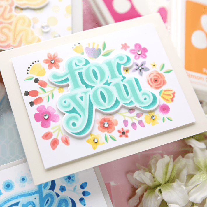 Spellbinders Easy Colorful Cards with Layered Stencils & Laura Bassen