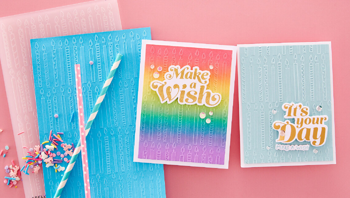 May 2023 Embossing Folder of the Month Preview & Tutorials – Candles For Every Birthday