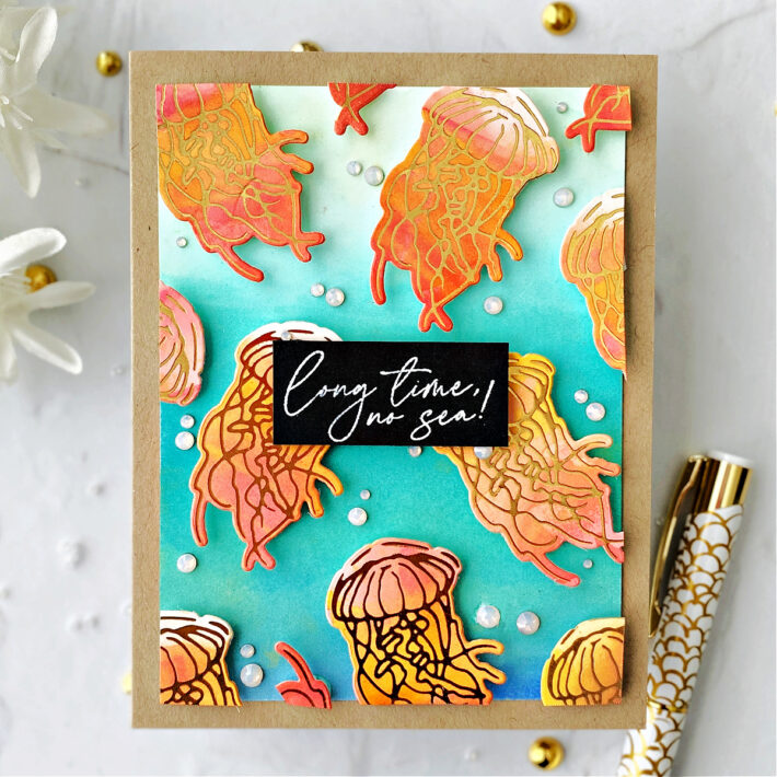 Creating “Oceans” Without Watercoloring Using the Seahorse Kisses Collection with Joan Bardee