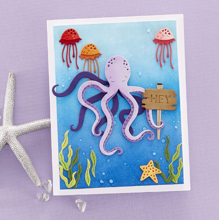 June 2023 Small Die of the Month Preview & Tutorials – Dancin' Octopus & Friends