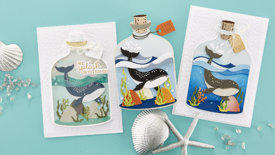 June 2023 Large Die of the Month Preview & Tutorials – Whale in a Bottle