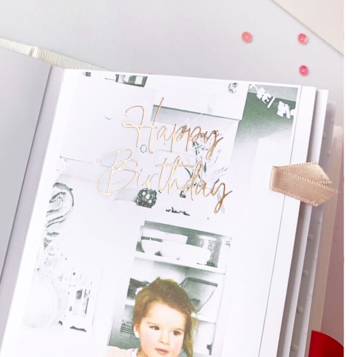 Birthday Mini Album with Carissa Wiley’s collection It’s My Party with Angela Tombari