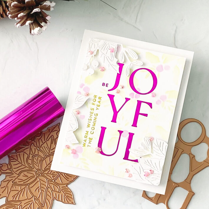 Making Clean and Simple Christmas Cards Special – Joyful Glimmer Step-by-Step Tutorial with Joan Bardee