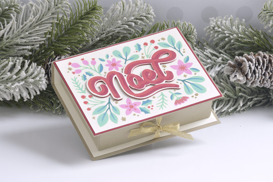 Stenciled Book Box with the Layered Christmas Stencils How-To
