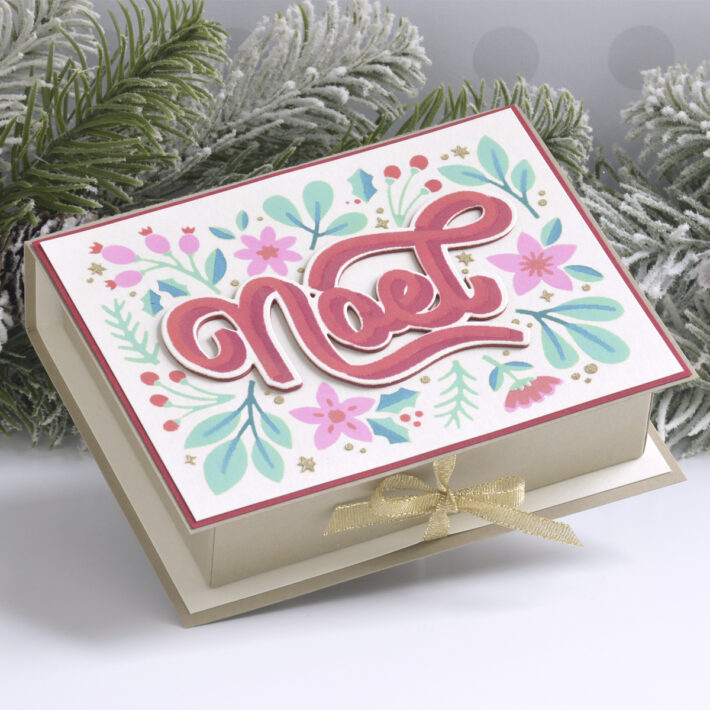 Stenciled Book Box with the Layered Christmas Stencils How-To