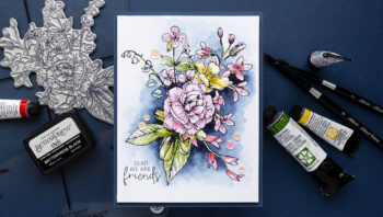August 2023 BetterPress Plate of the Month Preview & Tutorials – Rose Bouquet