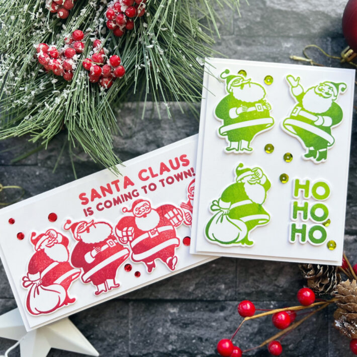 Cardmaking With Silly Santas