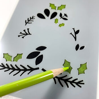 Not the Usual Stencils!? Coloring using a Spellbinders Layered Joy Tree Stencil