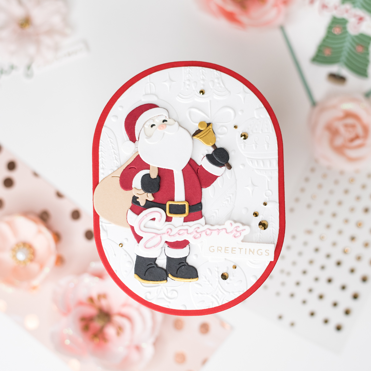 Santa with Gifts Christmas Wax Seal Stamp - Santa Claus Head Surrounded by  Gifts - Add Festive Magic to Holiday Cards and Gifts with Our Unique Seal
