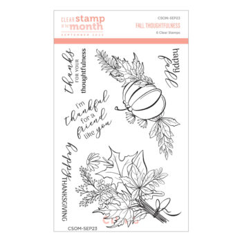 September 2023 Clear Stamp + Die of the Month Preview & Tutorials – Fall Thoughtfulness