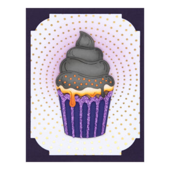 September 2023 Large Die of the Month Preview & Tutorials – Boo-Licious Fall Cupcake