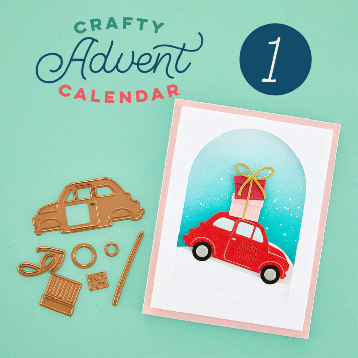 Spellbinders 2023 Crafty Advent Calendar Inspiration Round-Up - Day 1 Card Idea