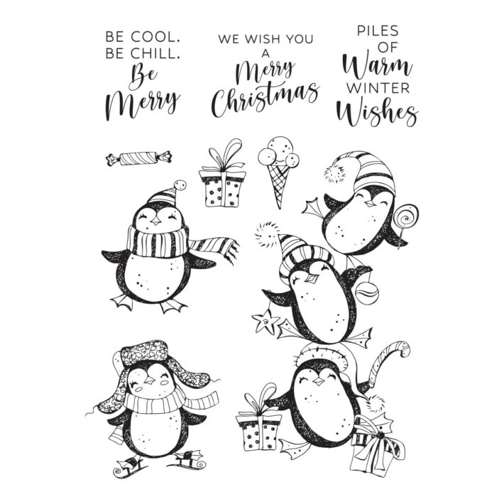 October 2023 Clear Stamp + Die of the Month Preview & Tutorials – Festive Penguins