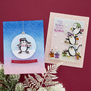 October 2023 Clear Stamp + Die of the Month Preview & Tutorials – Festive Penguins