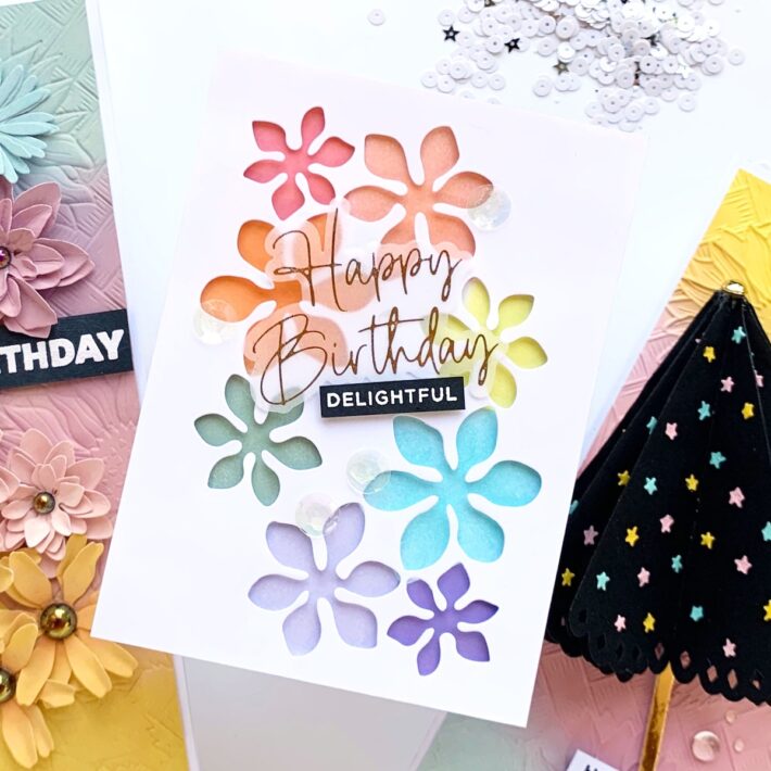 Fall Birthday Cards with The Birds & Bees Garden Collection with Angela Tombari