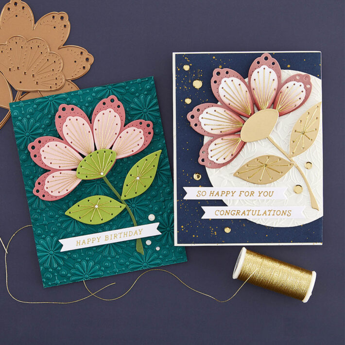 November 2023 Stitching Die of the Month Preview & Tutorials – Grand Stitched Blooms