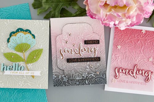 November 2023 Embossing Folder of the Month Preview & Tutorials – Meandering Floral