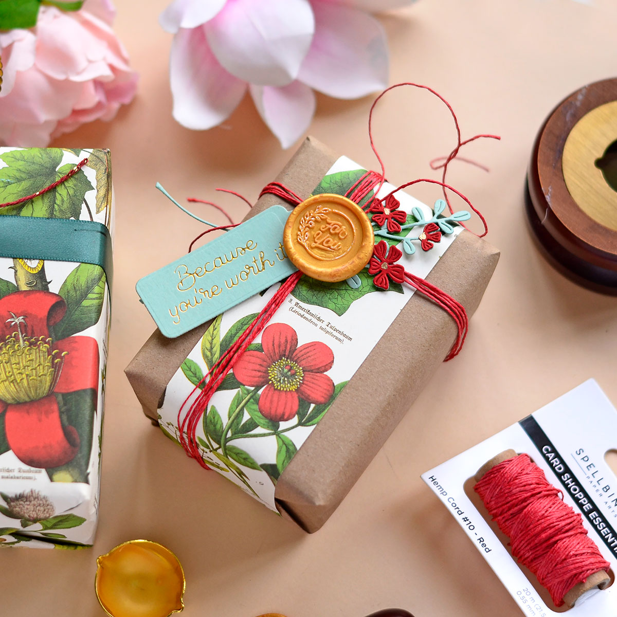 Red bouquet wrapping paper, new Chinese style flower packaging