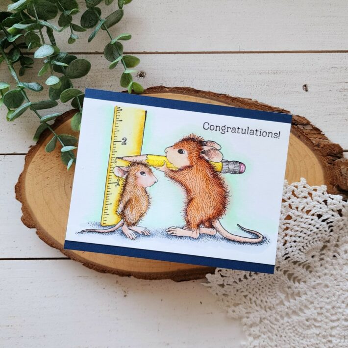 Trio of One-Layer Wonder House-Mouse Cards