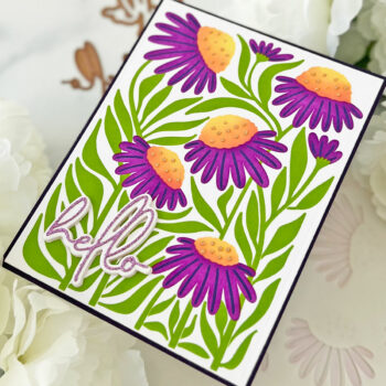 The Flower Market Stencil Collection - Layered Stencils Card Ideas
