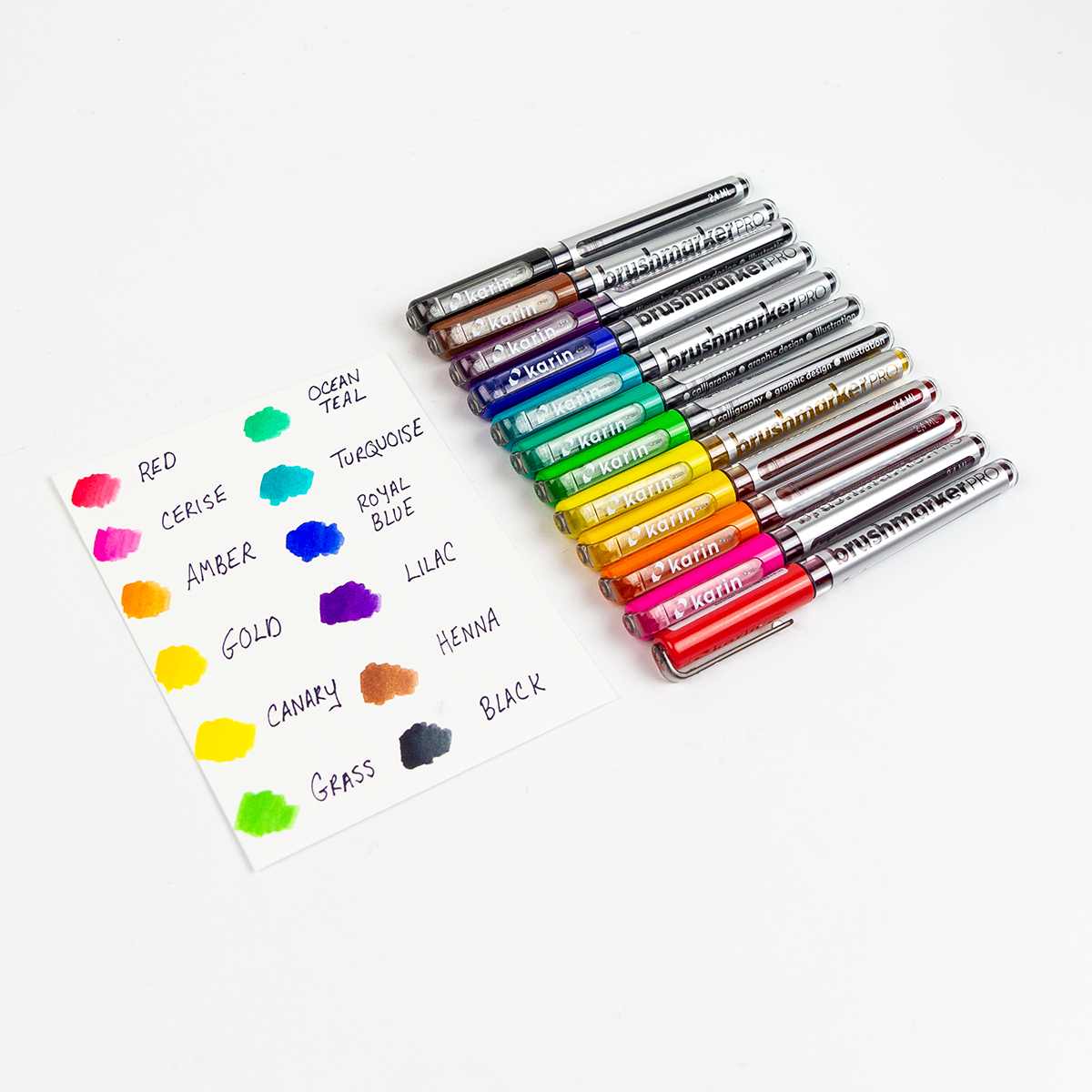 Karin Brushmarker Pro Set of 12 Basic Colours