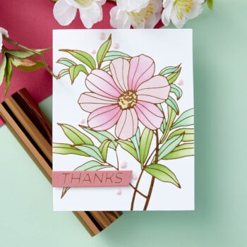 January 2024 Glimmer Hot Foil Kit of the Month Preview & Tutorials – Card Front Floral