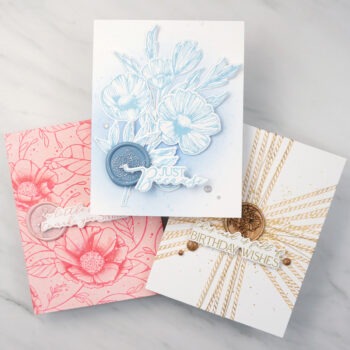 3 Expert Monochrome Techniques featuring Letter Pressed Cards