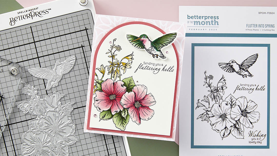 February 2024 BetterPress Plate of the Month Preview & Tutorials – Flutter Into Spring