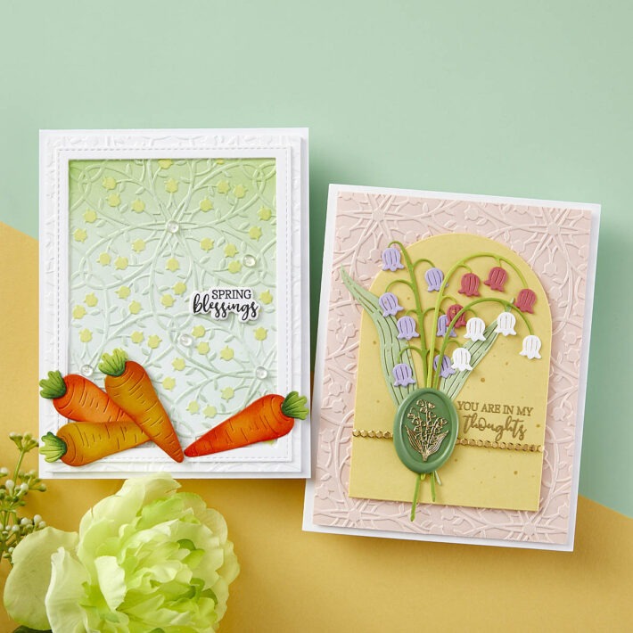 February 2024 Embossing Folder of the Month Preview & Tutorials – Swirling Blooms