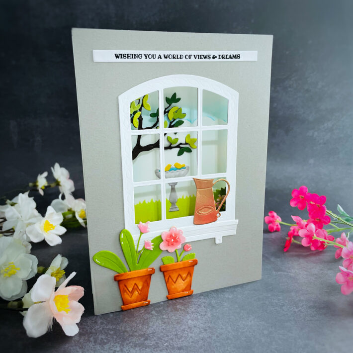 Shadow Box Card Ideas With Windows With a View Collection by Tina Smith