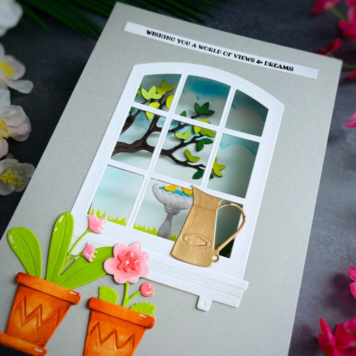 Shadow Box Card Ideas With Windows With a View Collection by Tina Smith
