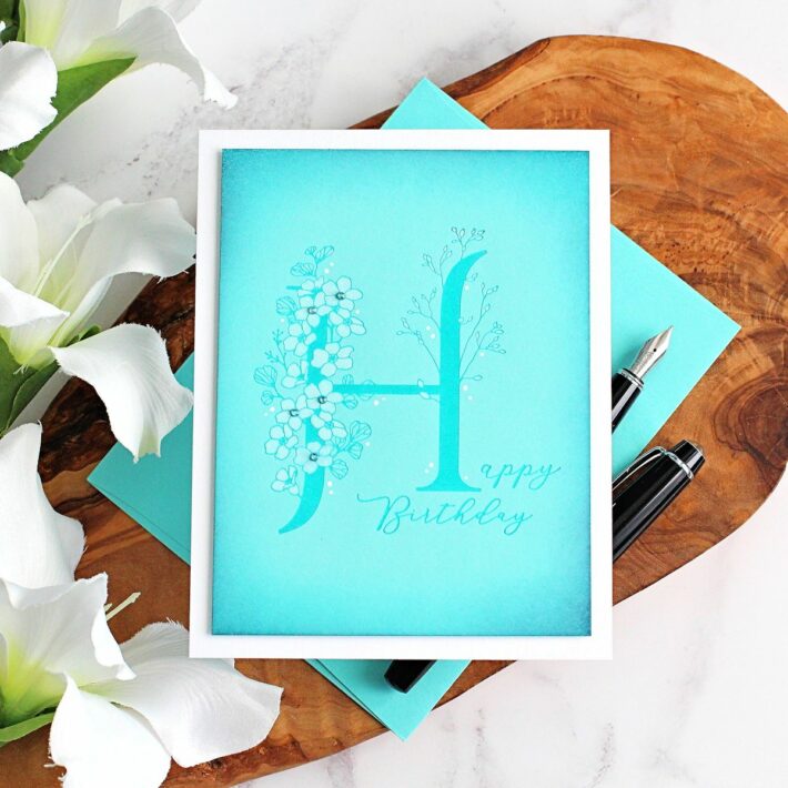 AS EASY AS ABC – ALPHABET PLATES 3 WAYS Floral H and Sentiment Press Plate from the Every Occasion Floral Alphabet Collection BP-131
