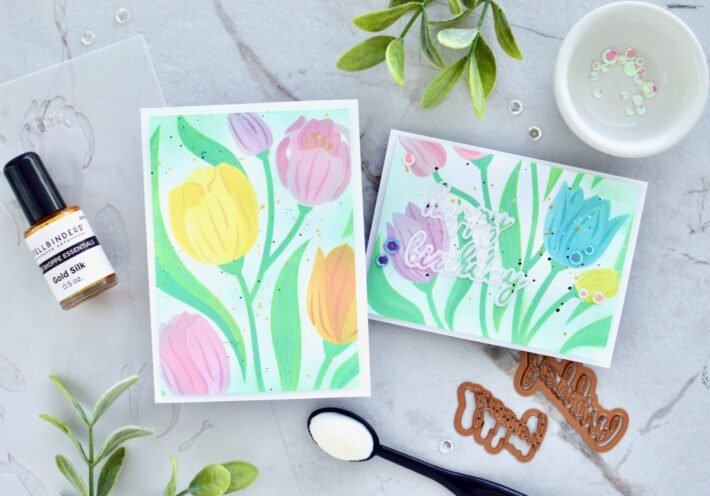 STENCILS: Multiple Ideas and Creations from ONE Product Tulip Garden Collection by Simon Hurley
