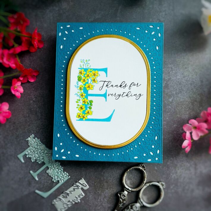 Every Occasion Floral Alphabet Collection Spellbinders, Floral E
