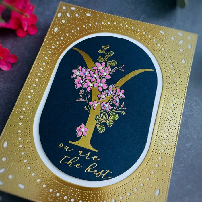 Every Occasion Floral Alphabet Collection Spellbinders, Floral Y